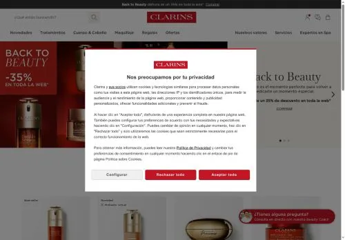Clarins septiembre 2026