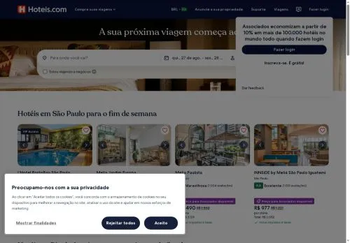 Hoteles.com agosto 2026