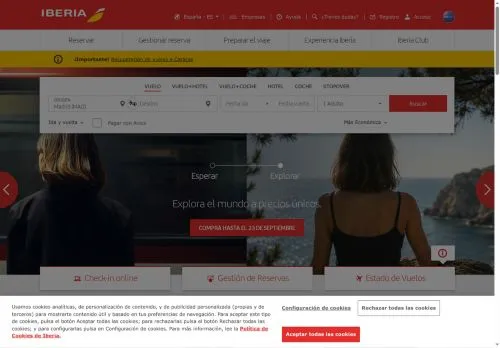 Iberia septiembre 2026