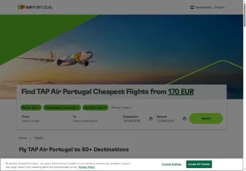 TAP Air Portugal agosto 2026