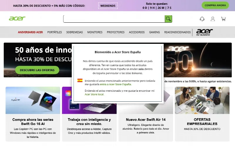 Acer octubre 2026