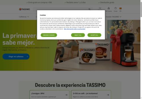 30% de descuento en bebidas en Tassimo