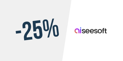 ¡Exclusivo ! 25% de descuento en Aiseesoft Screen Recorder para Windows — 1 Año / 1 PC