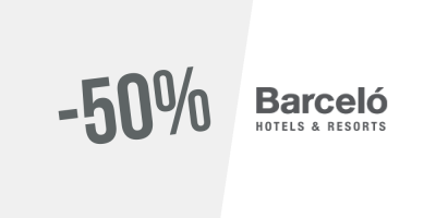 Ahorra un 50% de descuento en Barceló Hotels