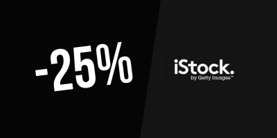Cyber Monday ! 25% de descuento en todo en iStock