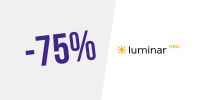 ¡Exclusivo! Hasta 75% de descuento + 10€ extra en Luminar Neo